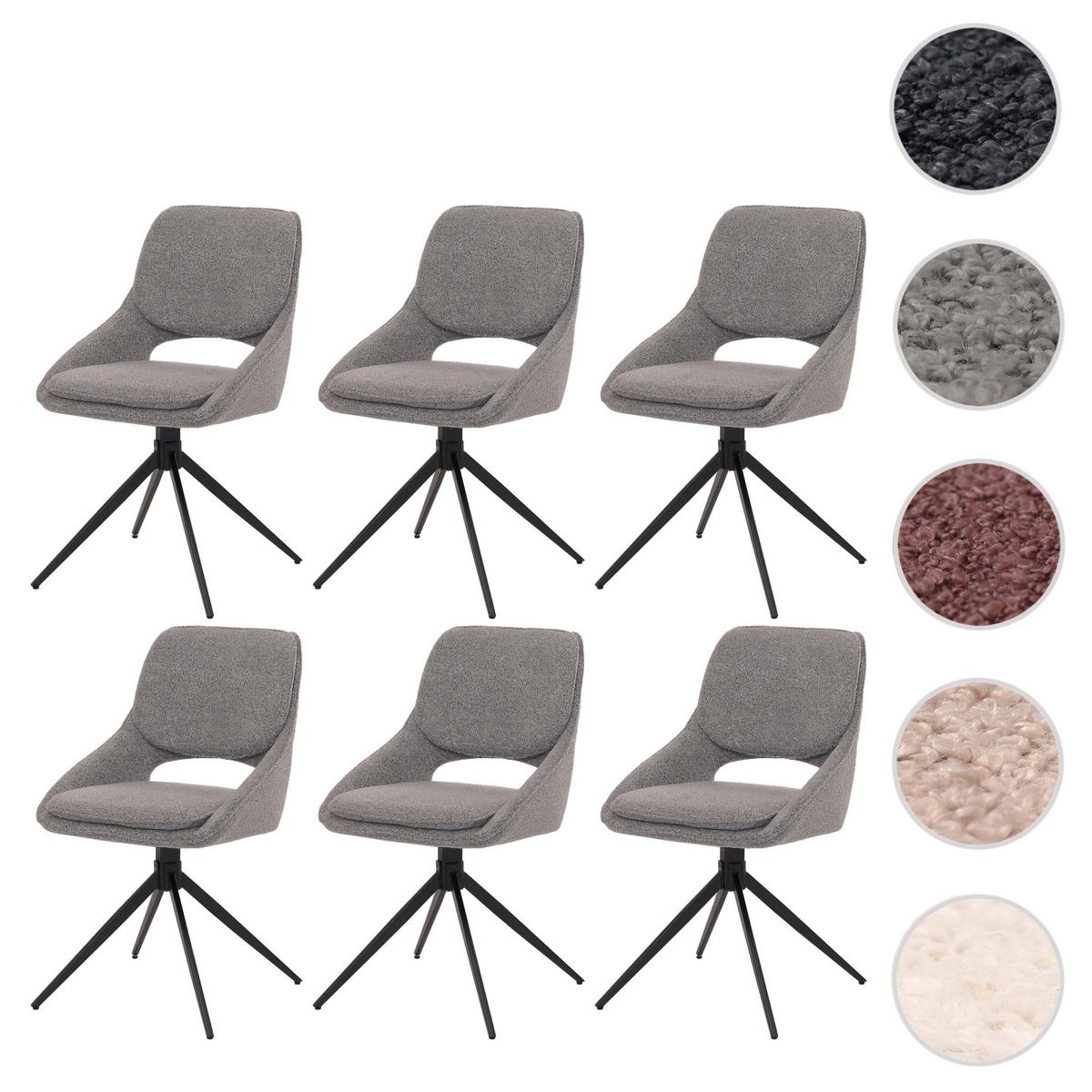 ESSZIMMERSTUHL Hellgrau 6er-Set - Hellgrau/Grau, Textil (55/87/55cm) - MCW