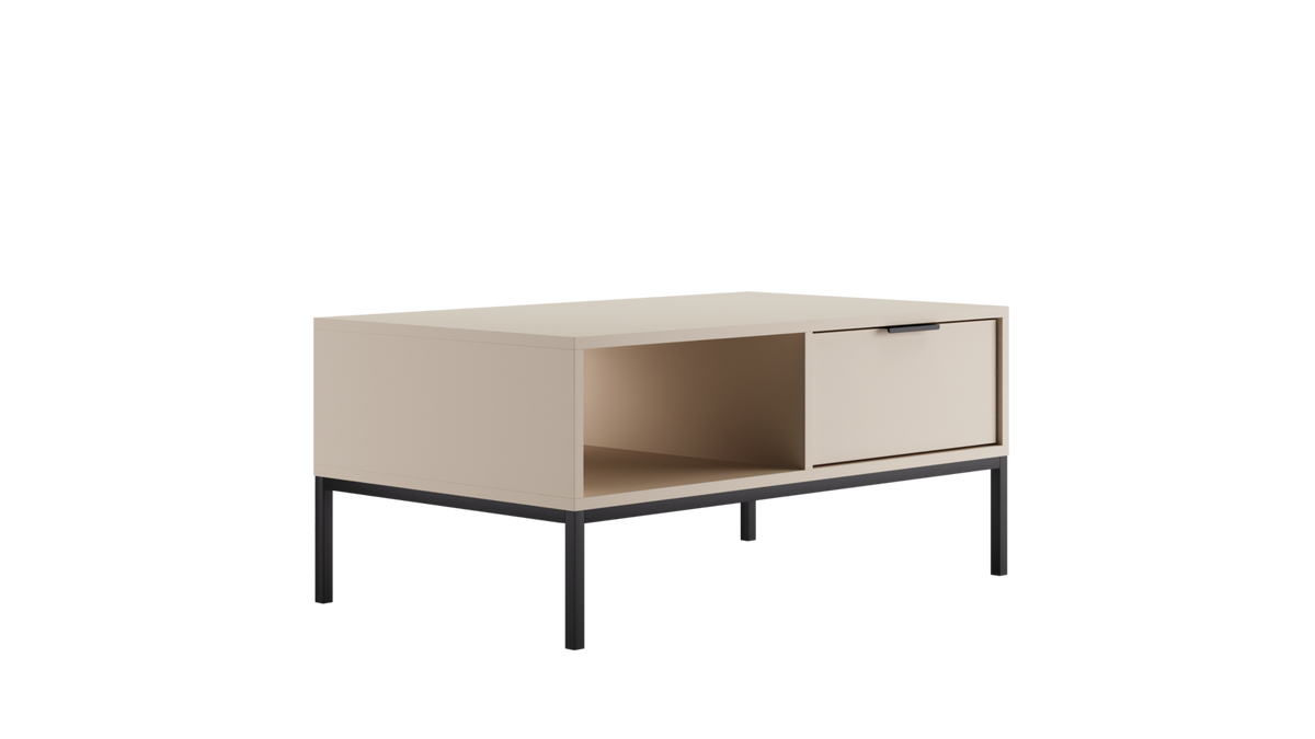 COUCHTISCH Austin 60/45/100 - Kaschmir/Schwarz, Holzwerkstoff (100/60/45cm) - RAUMHIRSCH FURNITURE