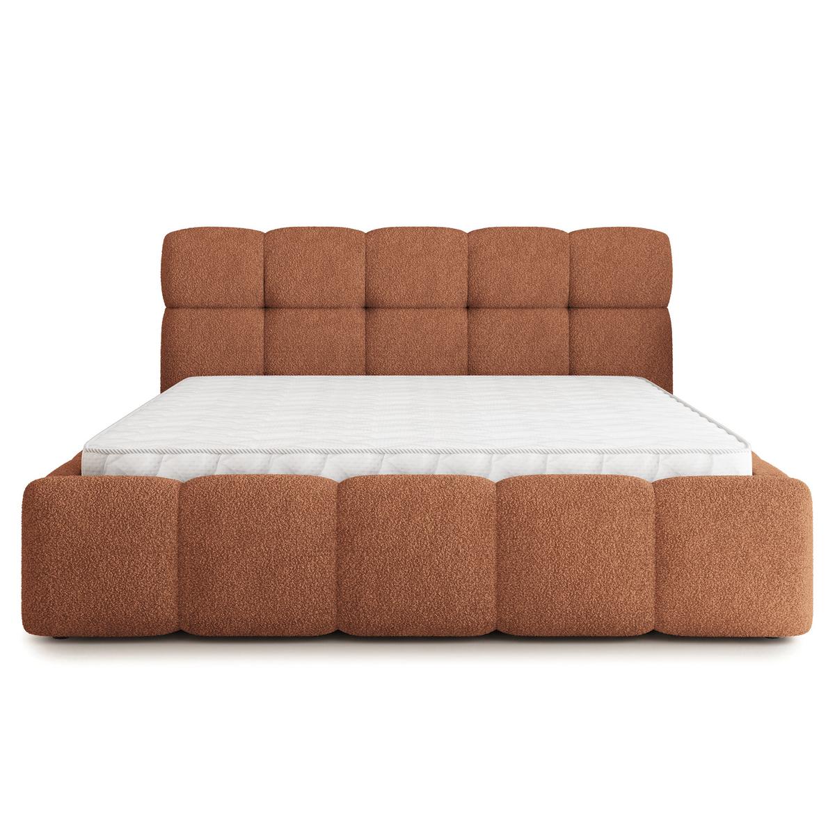 POLSTERBETT FARU Q 120x200 cm mit Bettkästen - Kupferfarben - Kupferfarben, Holz (120/200cm) - MASSENO