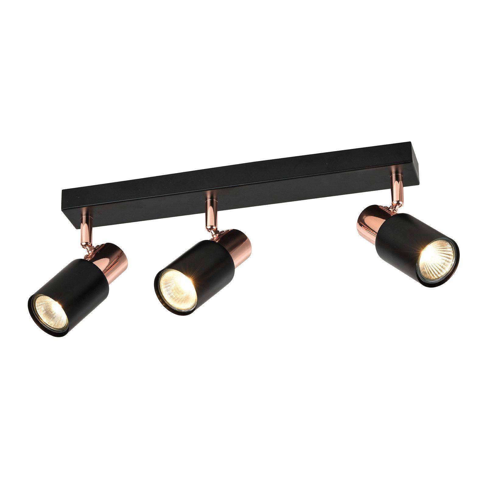 STRAHLER Ehrgeiz 3-flammig 38/14/12 cm - Schwarz, Metall (38/14/12cm) - ZMH