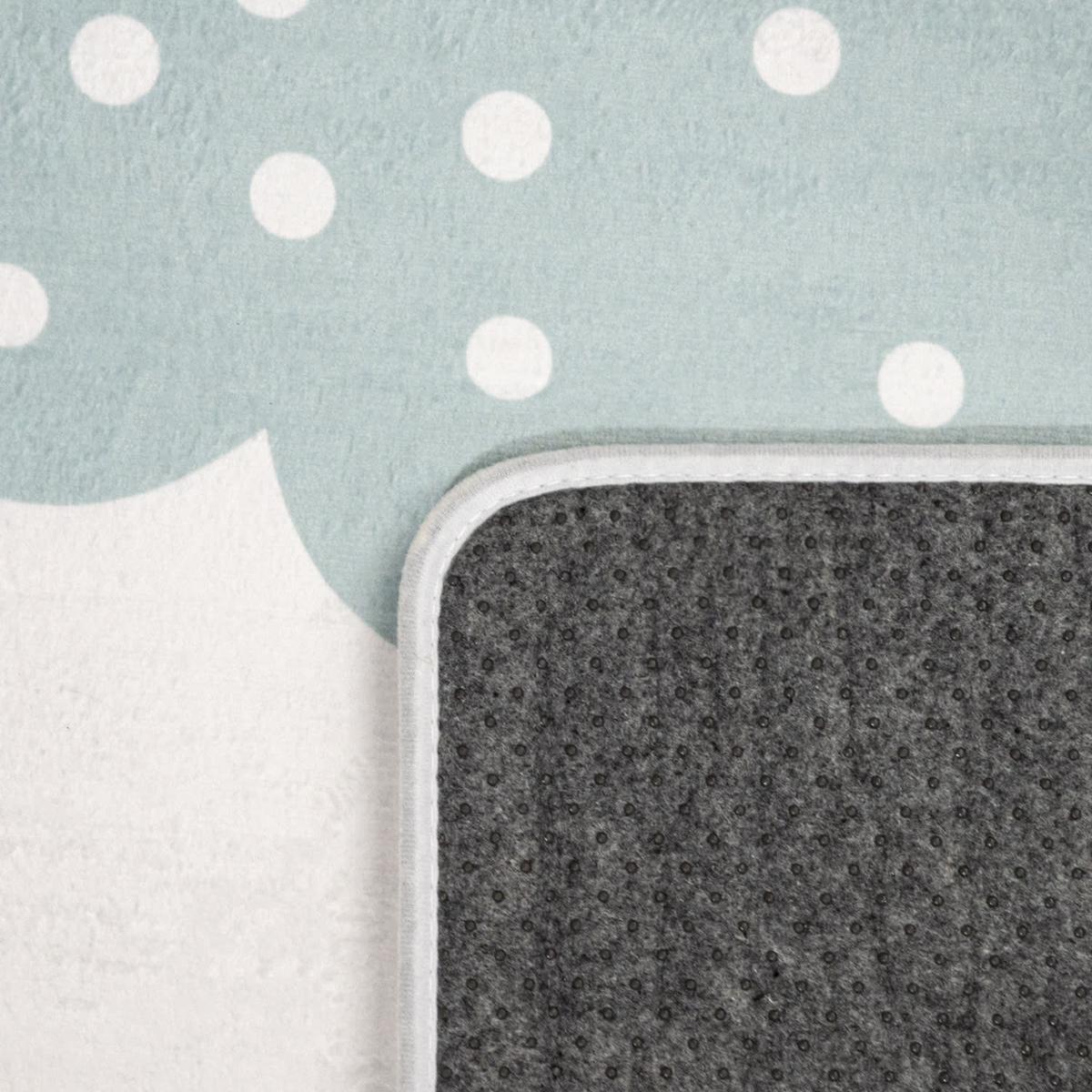 KINDERTEPPICH Waschbar, im Patchwork-Stil, Blau, Ø 150 cm - Blau, Textil (150/150cm) - KADIMA DESIGN