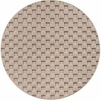 TEPPICH Flachgewebe LANGAU in Beige, mit Schachbrettmuster, Ø 200 cm - Beige, Textil (200/200cm) - KADIMA DESIGN