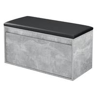 SCHUHBANK Degerfors - Schwarz/Grau, Holzwerkstoff/Kunststoff (39/45/80cm) - [en.casa]