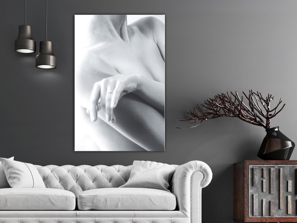 KUNSTDRUCK Schwarz-Weiß 80/120 cm - Schwarz, Textil (80/120cm) - KUNSTLOFT