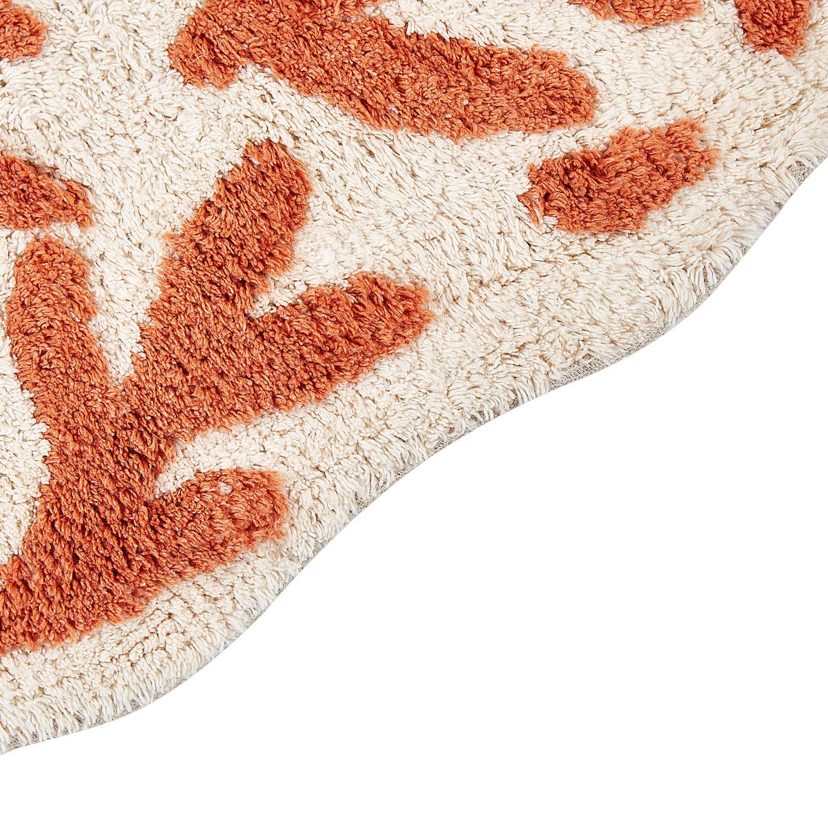 BADEMATTE Beige 60 x 90 cm Derik - Beige/Orange, Textil (60/90cm) - Beliani