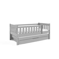 ETAGENBETT STELLA mit Bettkasten 80x160 cm Hellgrau - Hellgrau, Holz (80/160cm) - MASSENO