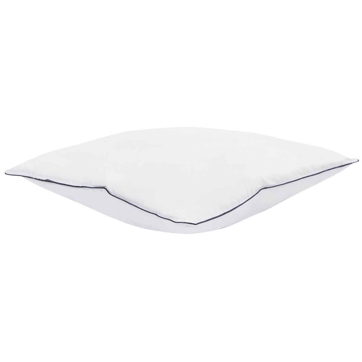 KOPFKISSEN Weiß 80/80 cm Pelister - Weiß, Naturmaterialien (80/80cm) - Beliani