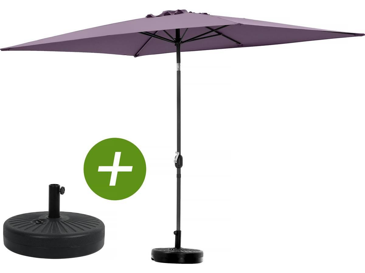 SONNENSCHIRM sol 2 Lila - Lila, Metall (300/200cm) - Habitat Garten