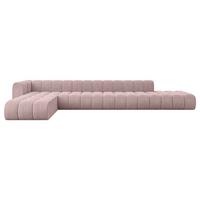 ECKSOFA modulares Sofa Zuvon-L3 - 478x177x70 cm Rosa - Rosa, Holzwerkstoff/Textil (478/177cm) - ALTDECOR