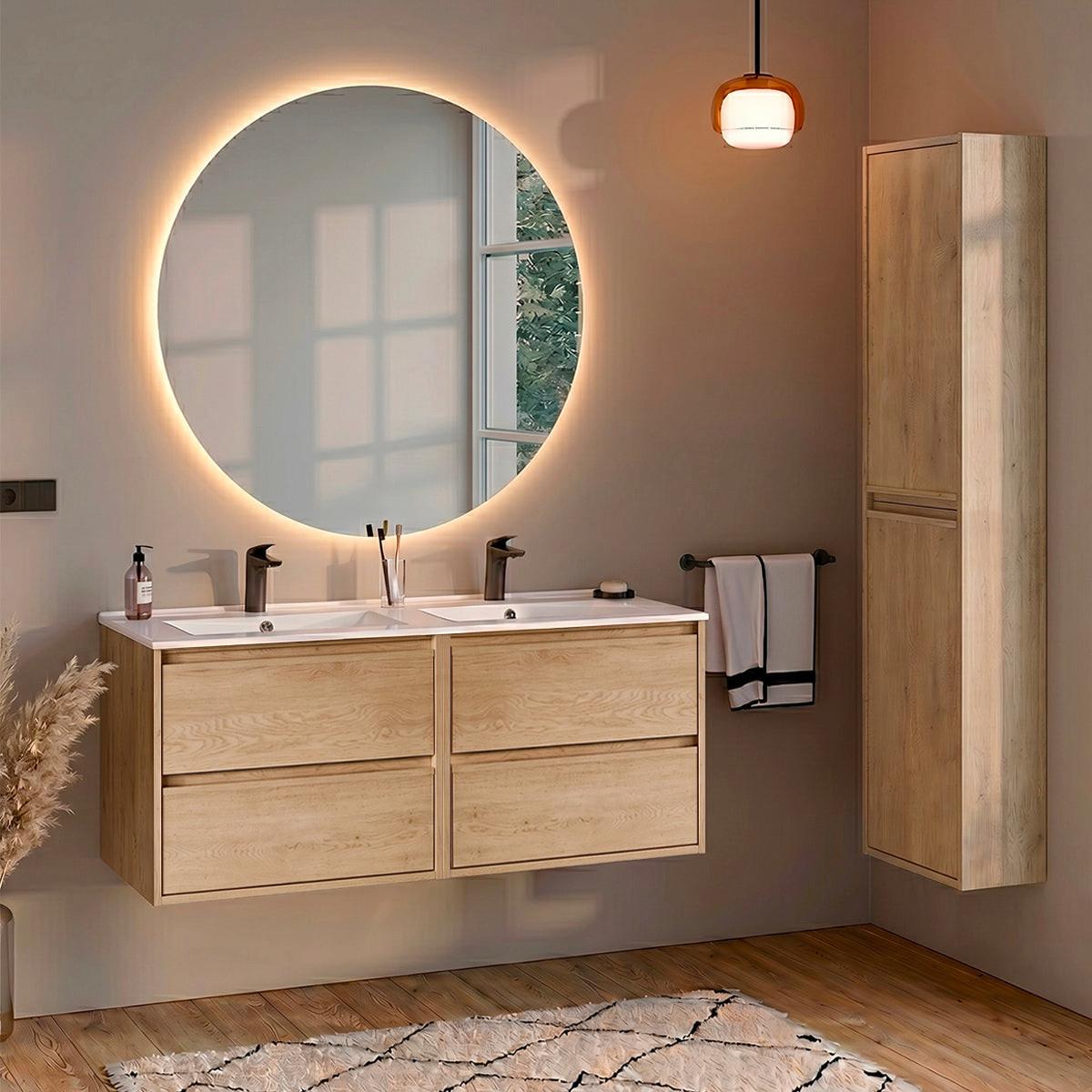 DOPPELWASCHTISCH 121cm Edmé Holz - Braun, Holzwerkstoff (121/52/46cm) - Petits-meubles