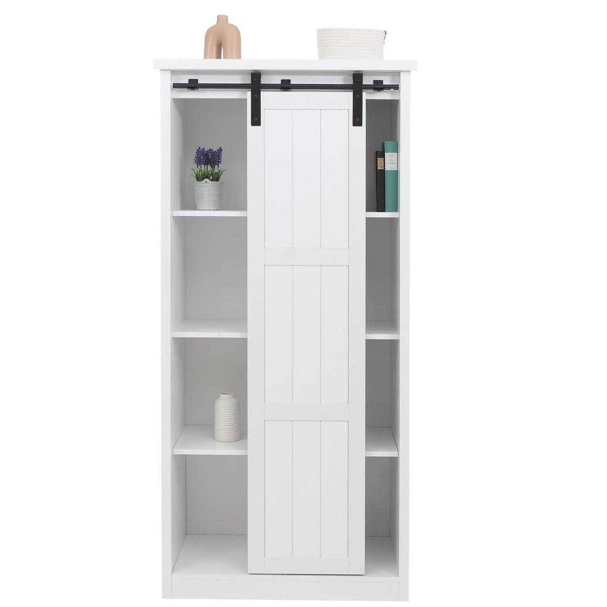 SCHRANK Weiß - Weiß, Holz (76/163/38cm) - MCW