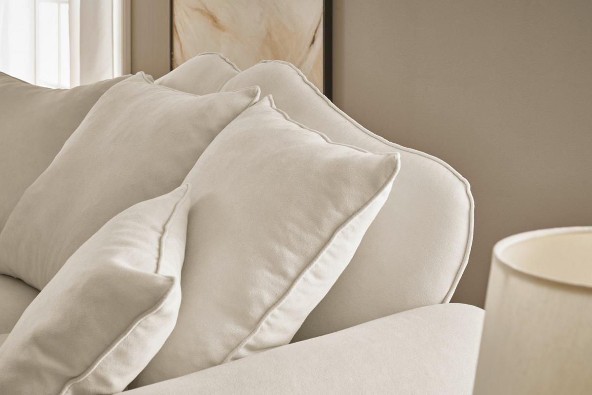 SOFA beige Landhaus, Couch 2-Sitzer 170 cm - Beige, Holz/Textil (170/95/100cm) - Furn.Design