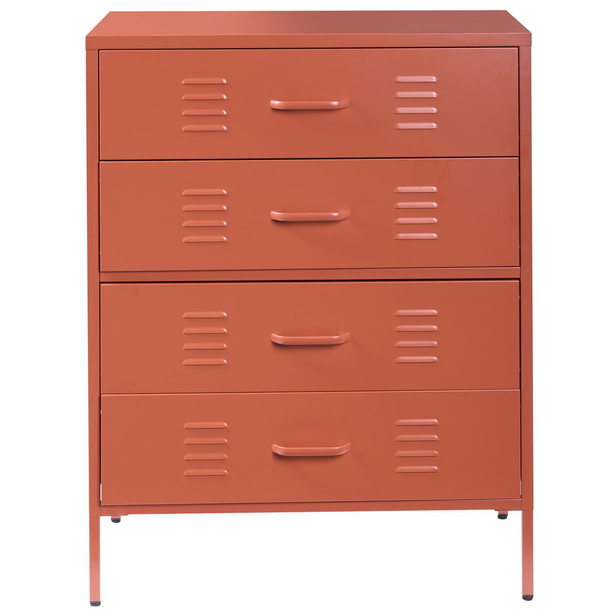 KOMMODE Metall Goldbraun Enago - Goldfarben/Braun, Metall (80/102/40cm) - Beliani