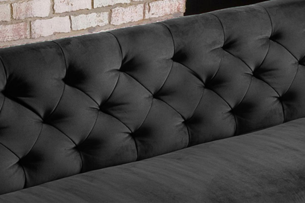 ESSZIMMERBANK CHARME Schwarz Velvet - Schwarz, Textil (246/85/68cm) - KAWOLA