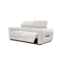 SOFA CALVERA 3-Sitzer mit 1 Relaxfunktion, weiß - Weiß, Holzwerkstoff/Textil (204/79/106cm) - Wozimo