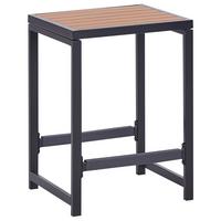 GARTENSTUHL Schwarz Avetrana - Hellbraun/Schwarz, Metall (40/61/38cm) - Beliani