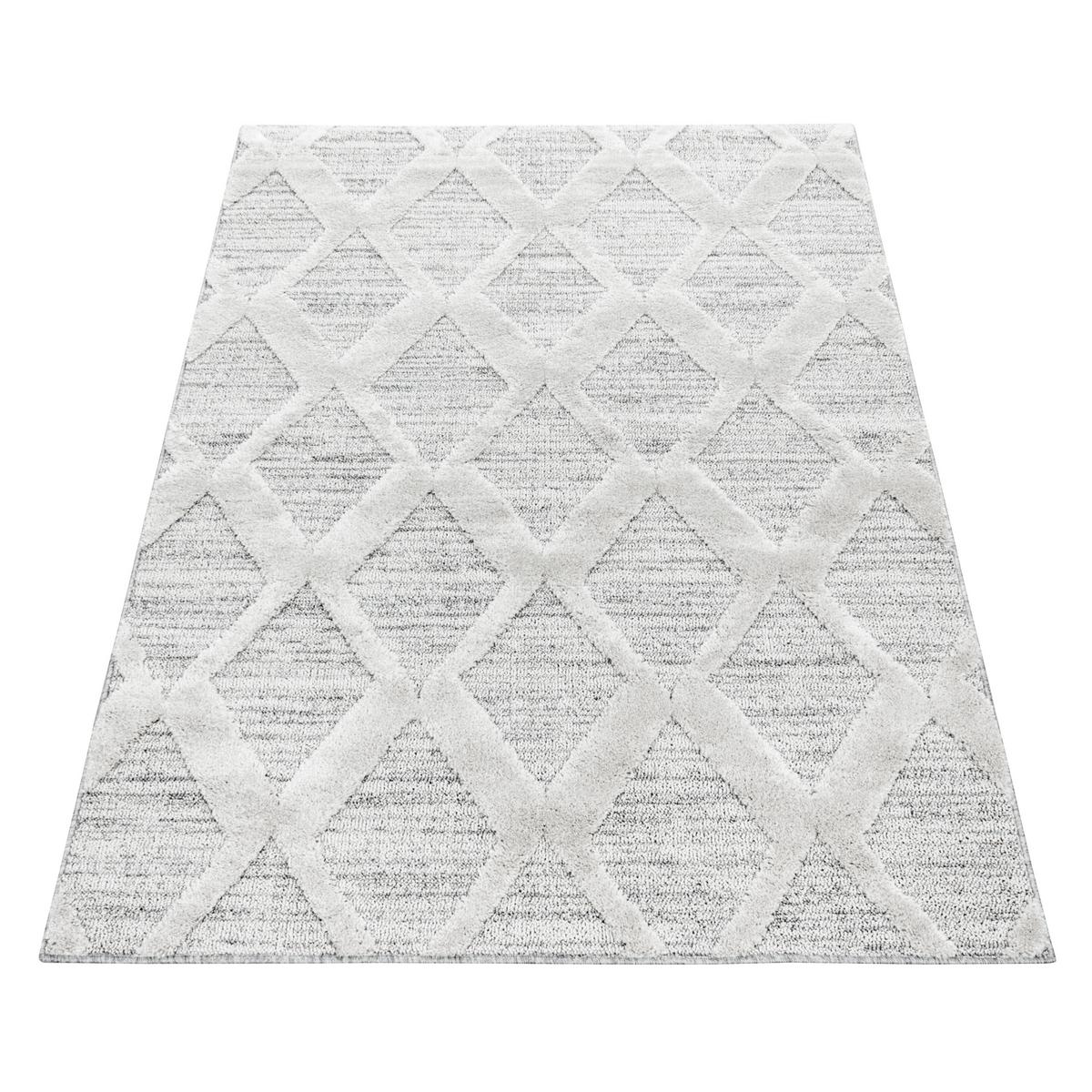 HOCHFLORTEPPICH EISACK, im Boho-Stil, Grau, 80 x 150 cm - Grau, Textil (150/80cm) - KADIMA DESIGN