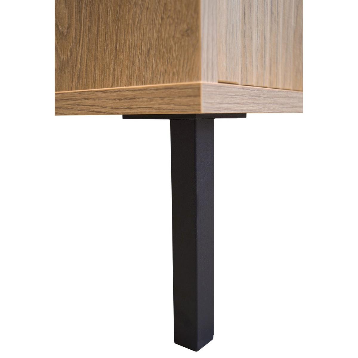 VITRINE Osaka Eichenholzoptik Evoke 56 cm - Eichefarben/Schwarz, Holzwerkstoff/Metall (55.8/205/40cm) - Selsey