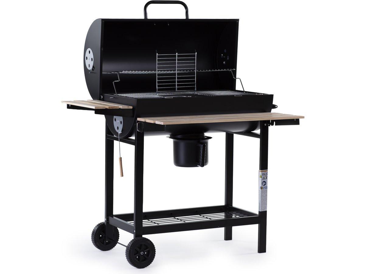 HOLZKOHLENGRILL king Schwarz - Schwarz, Metall (63/105/95cm) - Habitat Garten