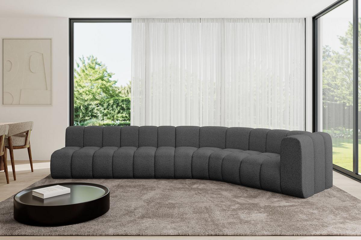 ECKSOFA modulares Sofa Karex-L2 - 399x194x70 cm Grau - Grau, Holzwerkstoff/Textil (399/194cm) - ALTDECOR