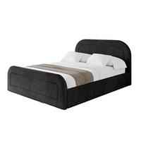 POLSTERBETT mit Bettkasten, Fußteil und Lattenrost, Boxbett ohne Matratze - LERAY-Z 120x200 Schwarz - Schwarz, Holzwerkstoff/Textil (120/200cm) - ALTDECOR