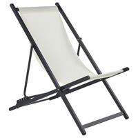 GARTENSTUHL Beige Locri II - Beige/Schwarz, Metall (60/79/95cm) - Beliani