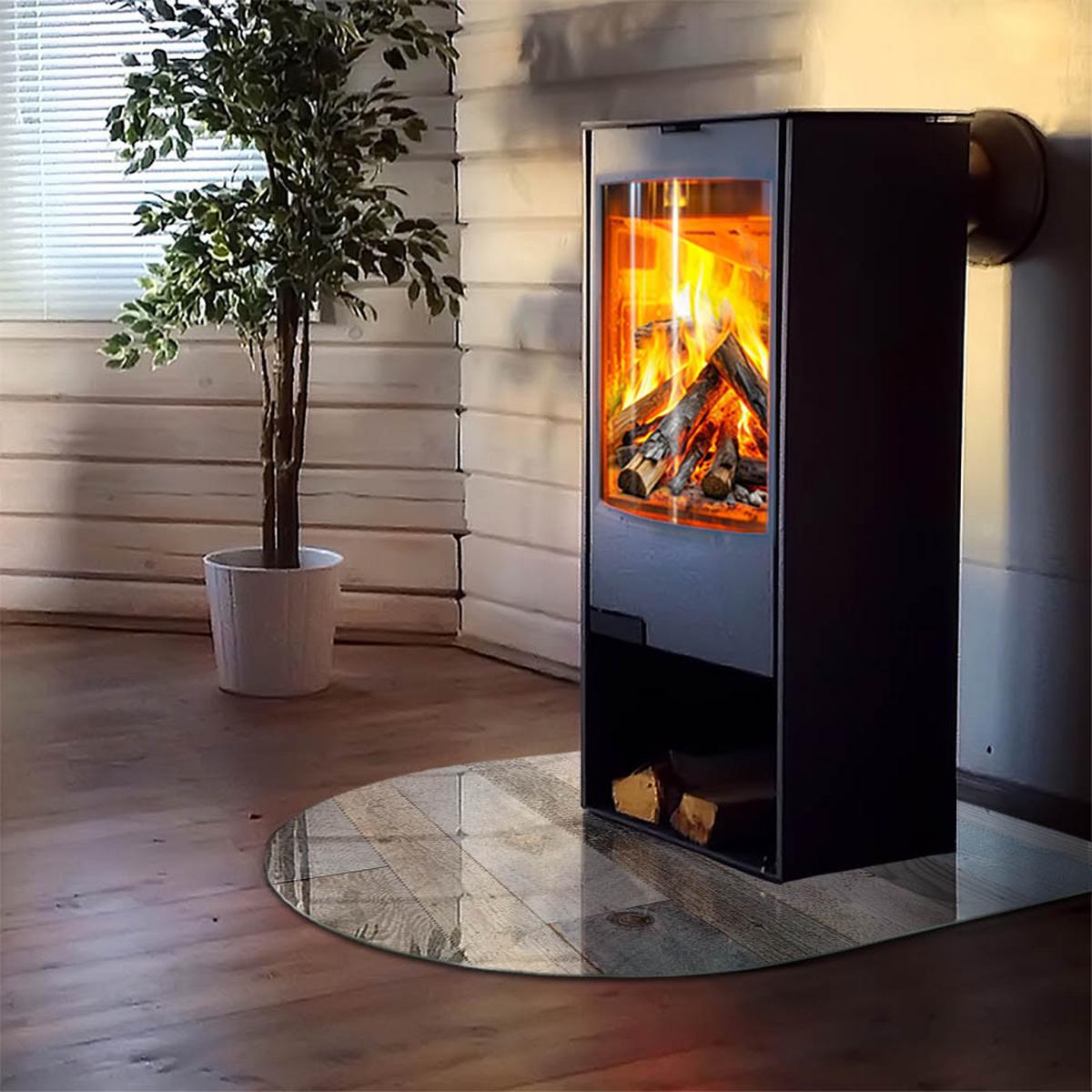 GLASPLATTE für Kamin 100x100 cm - Grau, Glas (100/100/0.4cm) - TULUP