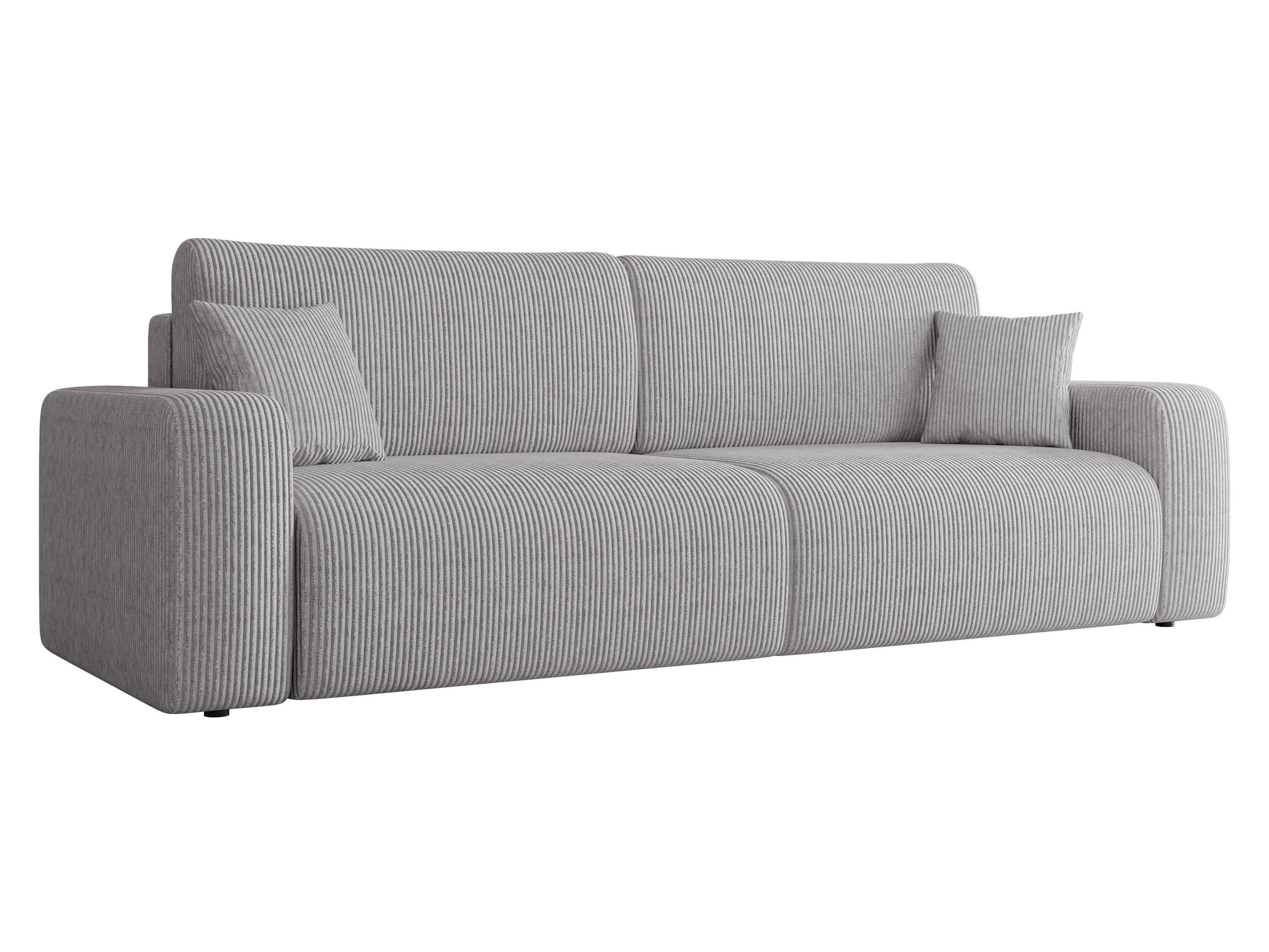 SCHLAFSOFA Piano Cord - Hellgrau/Schwarz, Holz/Kunststoff (245/82/92cm) - MIRJAN24