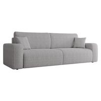 SCHLAFSOFA Piano Cord - Hellgrau/Schwarz, Holz/Kunststoff (245/82/92cm) - MIRJAN24