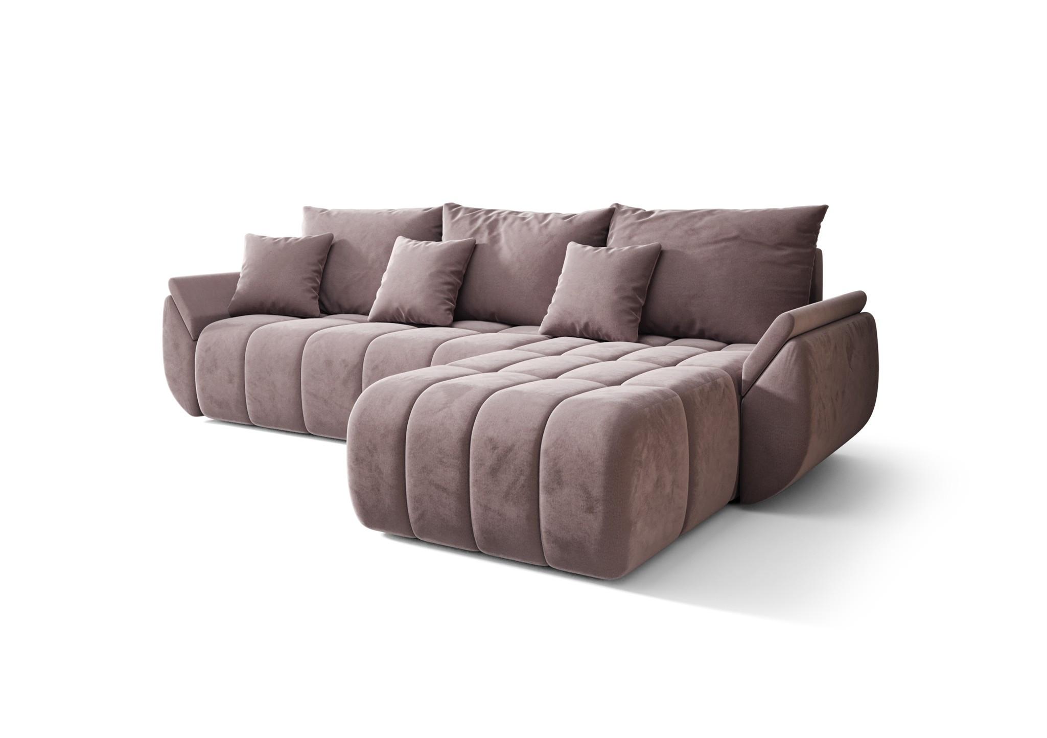 ECKSOFA Louise - Flieder, Holzwerkstoff/Textil (280/185cm) - Fun Möbel