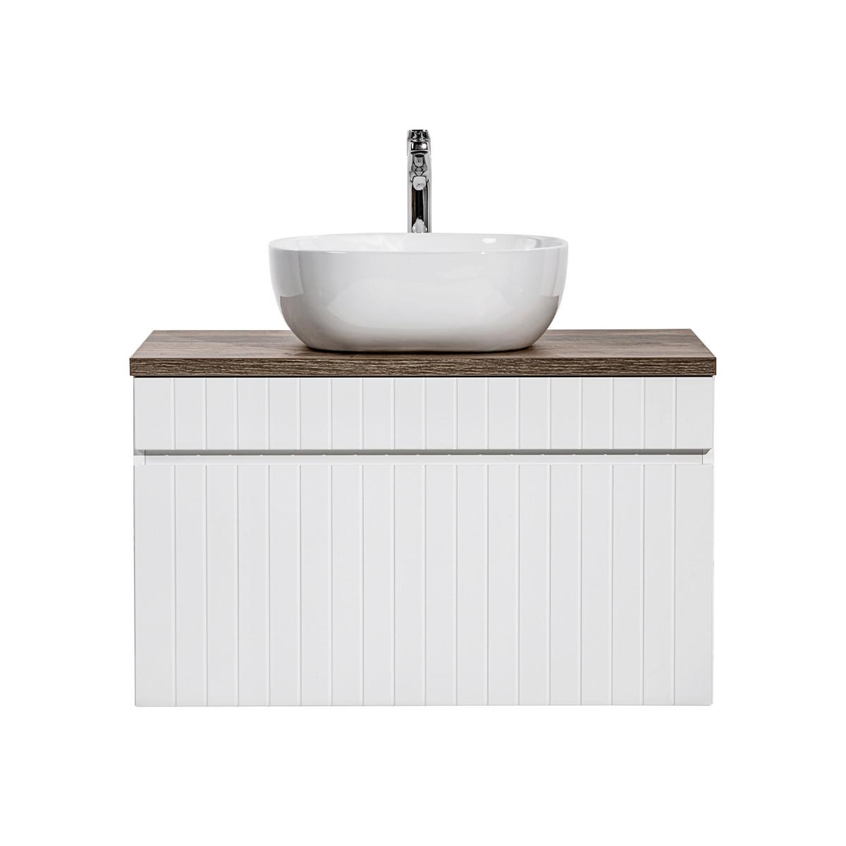 WASCHTISCH 80cm Zelie Weiß - Weiß, Holzwerkstoff (80/48/46cm) - Petits-meubles