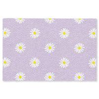 FUSSMATTE Gänseblümchen - Pastell - Weiß - Lila - Blumen Sauberlaufmatte 90x60 cm - Flieder, Kunststoff (90/0.4cm) - MuchoWow