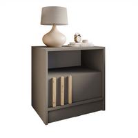 NACHTTISCH NELA mit Lamellen Grau/Artisan - Grau, Holzwerkstoff (51/52/38cm) - Lookway