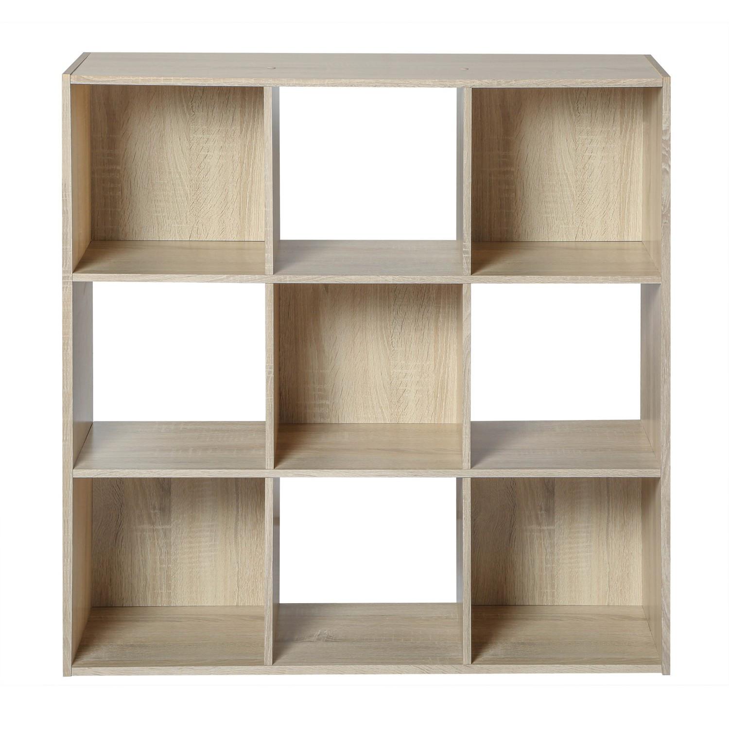 REGAL mit 9 Fächern - Eschefarben, Holzwerkstoff (29.5/92.5/32cm) - Calicosy