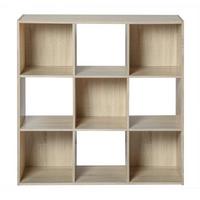 REGAL mit 9 Fächern - Eschefarben, Holzwerkstoff (29.5/92.5/32cm) - Calicosy