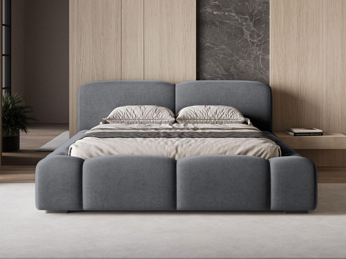 POLSTERBETT Aubi 160x200 Dunkelgrau - Dunkelgrau, Textil (160/200cm) - Graingold