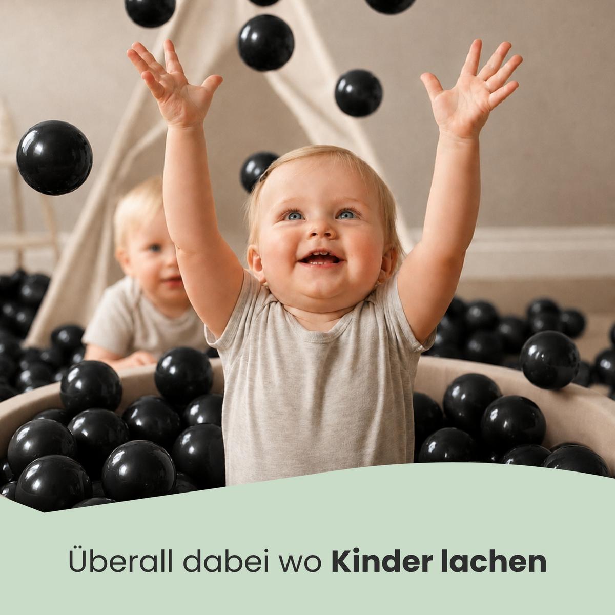 BÄLLEBAD-BÄLLE 50 Stück, Schwarz, 5.5 cm - Schwarz, Kunststoff (5.5/5.5/5.5cm) - Littletom