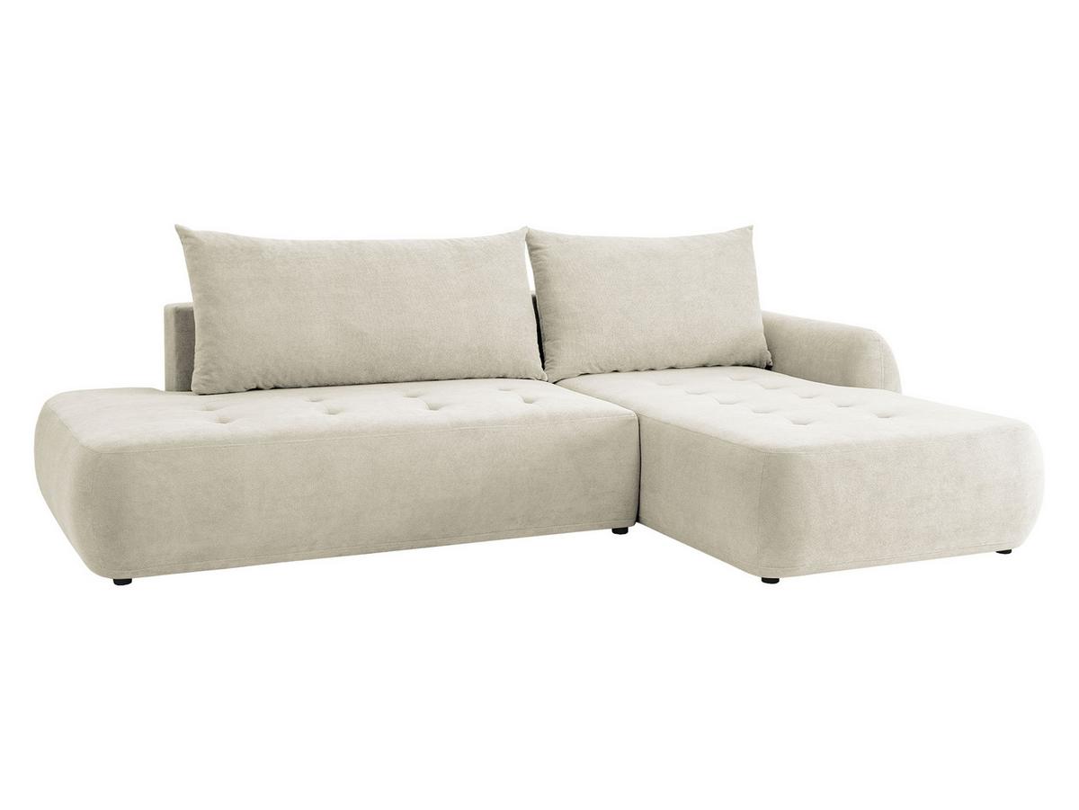 ECKSCHLAFSOFA Bueno I, Seite: Rechts - Creme/Schwarz, Holz/Textil (185/300cm) - MIRJAN24