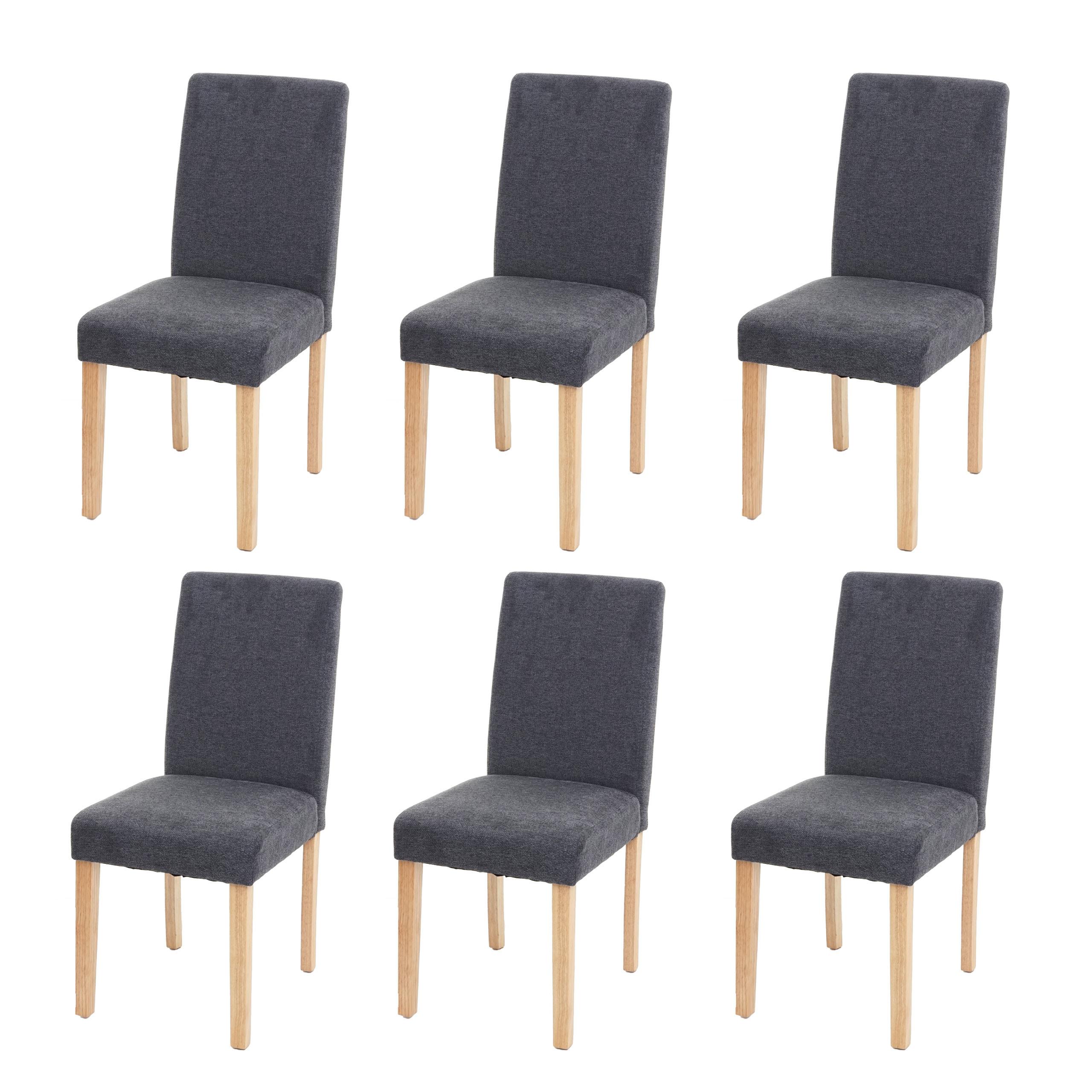 ESSZIMMERSTUHL Anthrazit 6er-Set - Anthrazit, Textil (43/90/48cm) - MCW