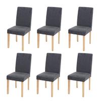 ESSZIMMERSTUHL Anthrazit 6er-Set - Anthrazit, Textil (43/90/48cm) - MCW