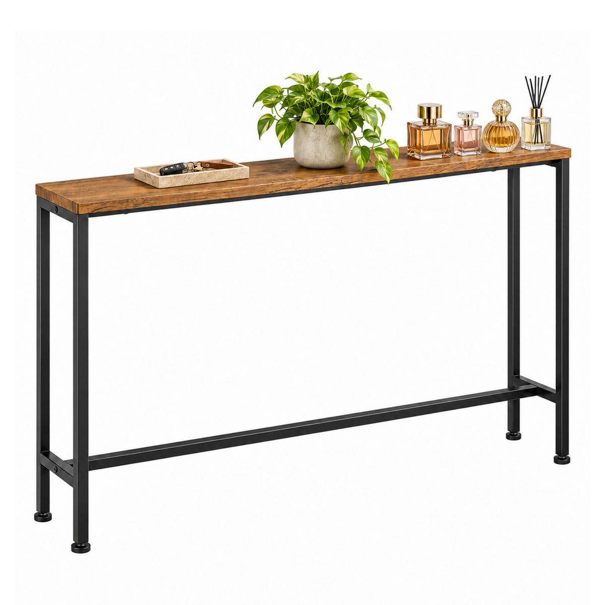 KONSOLENTISCH Vintage, Konsole für Flur und Diele - Braun, Holzwerkstoff/Metall (20/120/80cm) - SoBuy