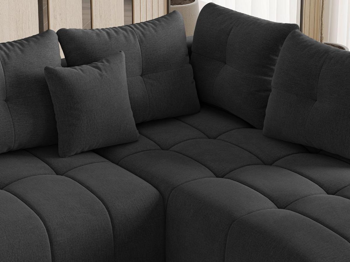 ECKSOFA Genoa Anthrazit - Anthrazit, Holz/Textil (266/190cm) - Graingold