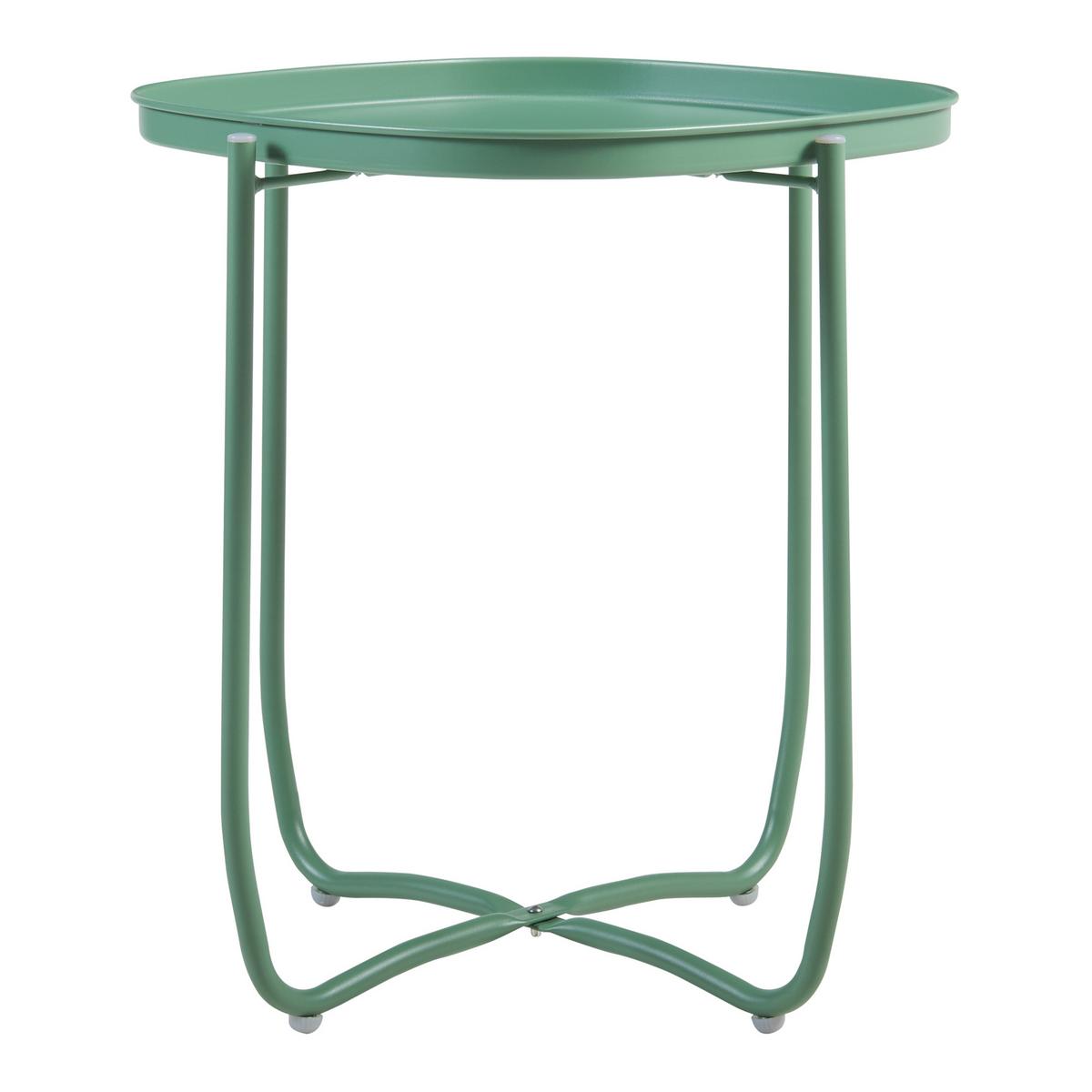 TABLETTTISCH Sandefjord - Grün, Metall (46/46/53cm) - [en.casa]