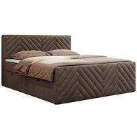 BOXBETT PARIS DUO 120/200 - Braun Velvet - H3 - Braun, Holz/Textil (120/200cm) - MKS