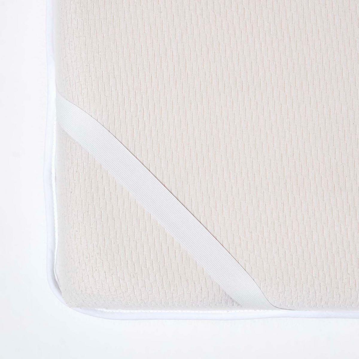 MATRATZENTOPPER Premium 120/190 cm, dicht gefüllte Baumwolle - Weiß, Textil (120/190cm) - Homescapes