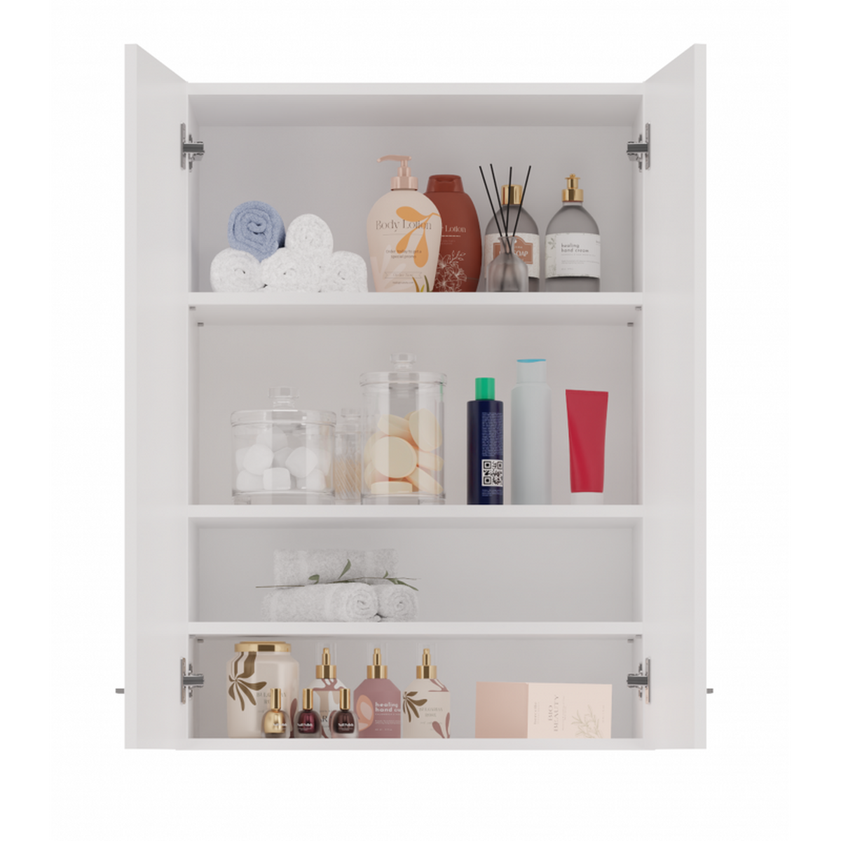 BADEZIMMERSCHRANK Weiß 64/90/30 - Weiß, Holzwerkstoff (64/90/30cm) - RAUMHIRSCH FURNITURE