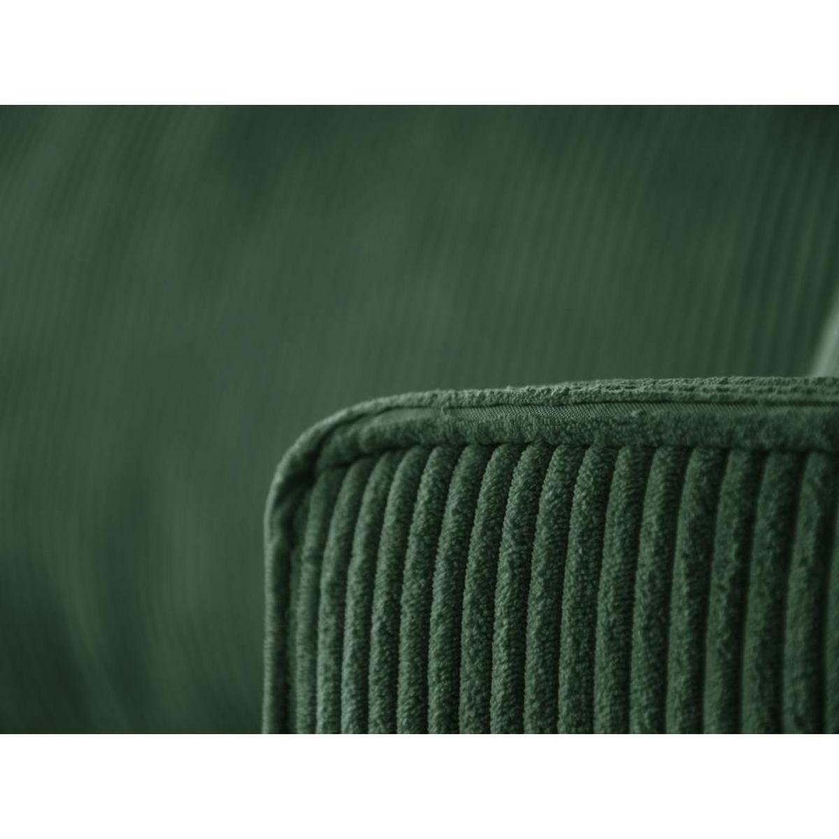 ECKSCHLAFSOFA mit Schlaffunktion Hektor, 247 cm, Ottomane 70 cm, dunkelgrün - Dunkelgrün/Schwarz, Kunststoff/Textil (247/152cm) - Beautysofa