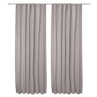 VORHANG Amelie TK mit Kräuselband 140x245cm Grau (2tlg) - Grau, Textil (140/245/1cm) - Beautissu 