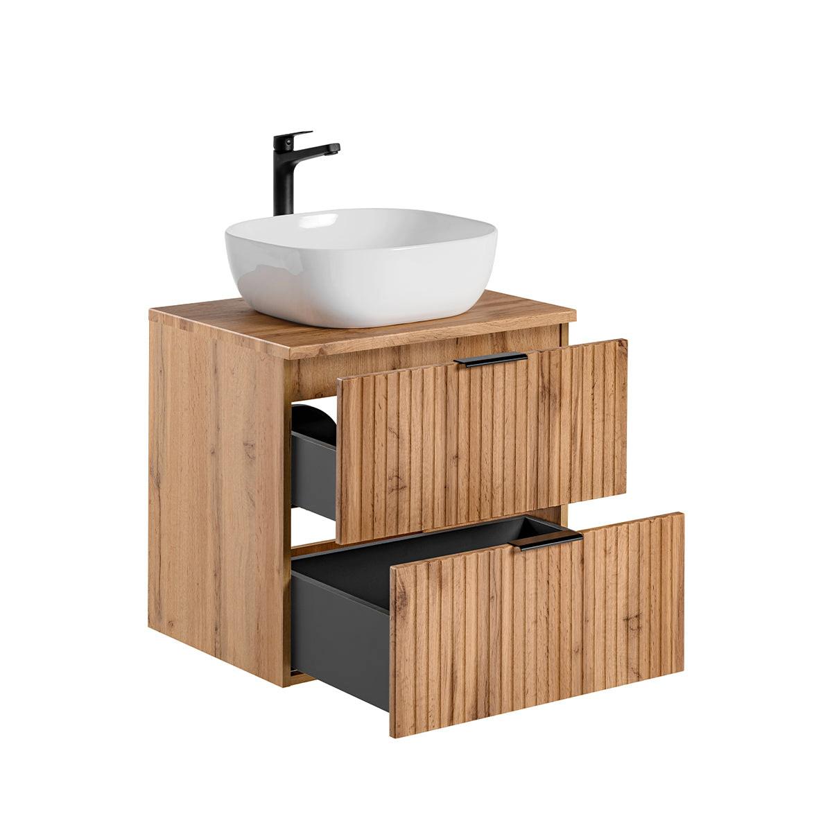WASCHTISCH 60.6cm Adriel Holz - Braun, Holzwerkstoff (60.6/59/46cm) - Petits-meubles