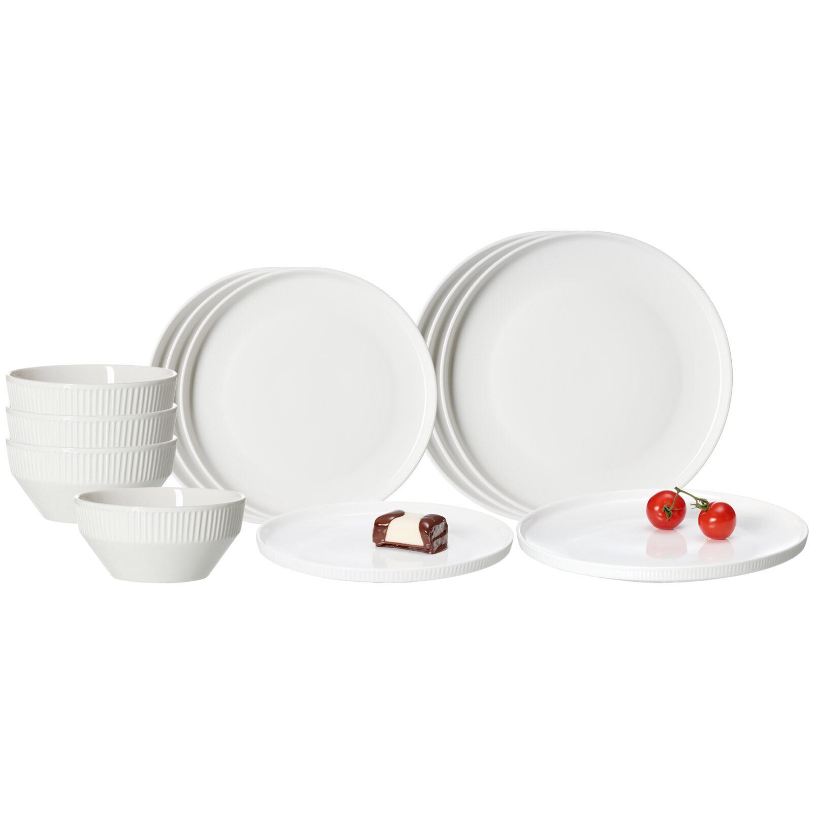 BASIC-SET Kelly weiß 12-tlg. - Weiß, Keramik (2/2/2cm) - Ritzenhoff Breker